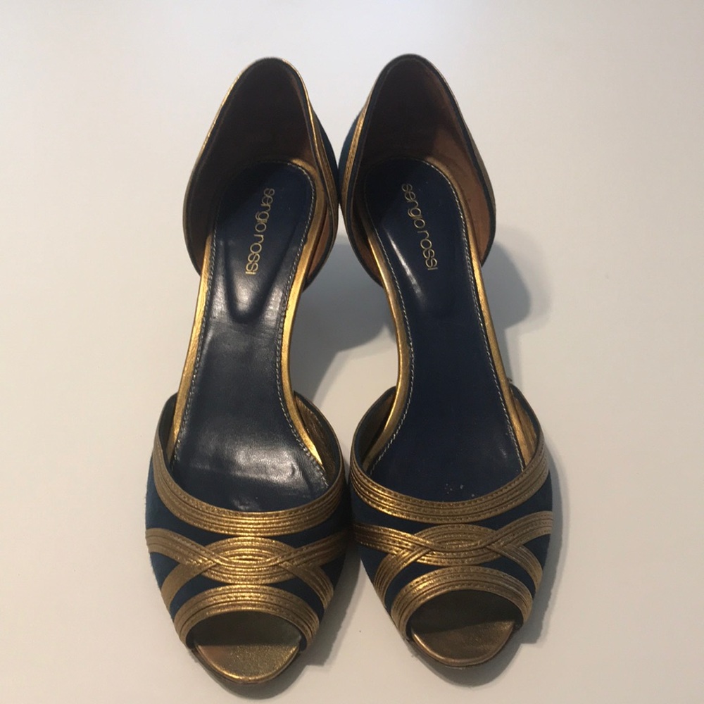 Sergio Rossi kitten heel pump